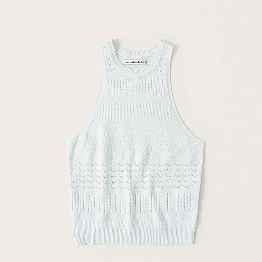 Abercrombie light blue knit tank